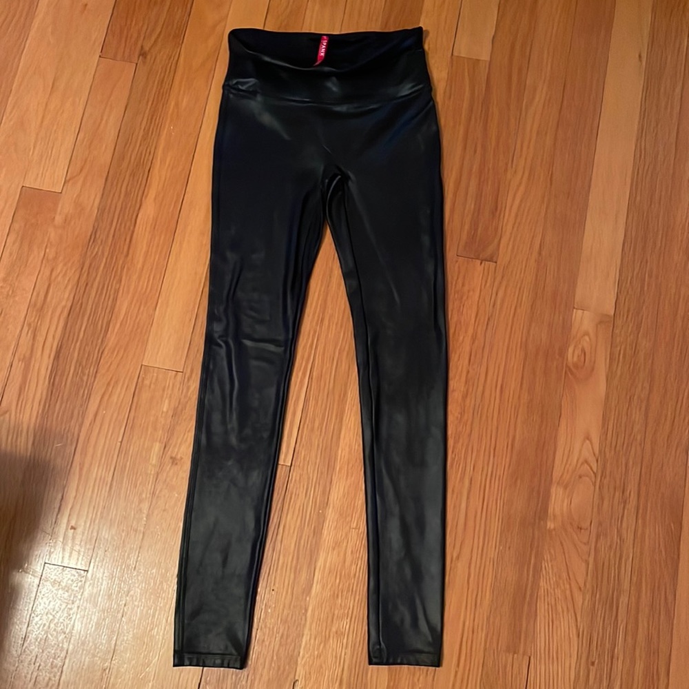 Spanx faux leather leggings Size Small